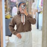 شومیز قهوه ای شعبه انزل مال